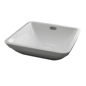 Lavabo 40x40 cm. encastre con rebosadero Forma Square Noken